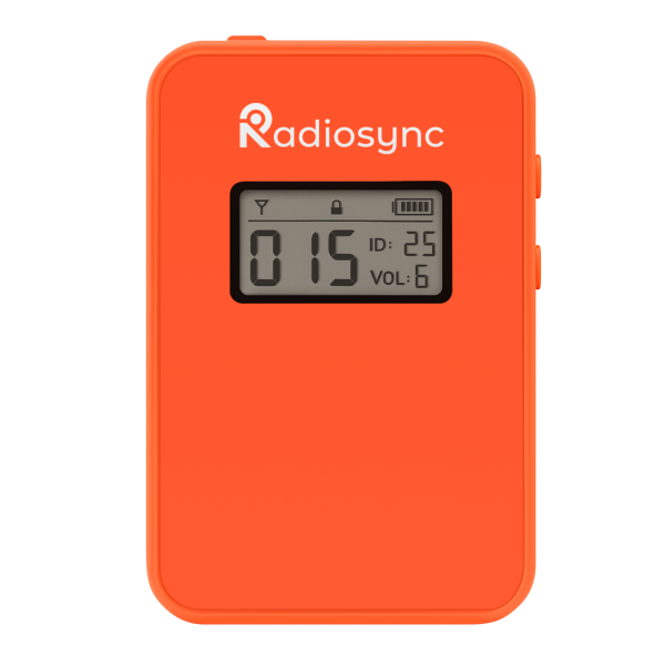 Приёмник для радиогид систем Radiosync SGTR13, оранжевый Приёмник для радиогид систем Radiosync SGTR13, оранжевый